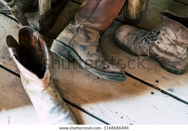 dusty cowboy boots