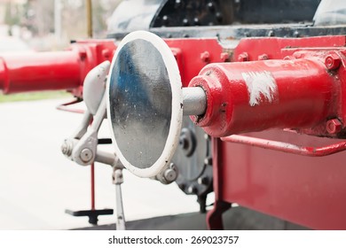 Old Abandoned Wagon Buffer Close-up And Details