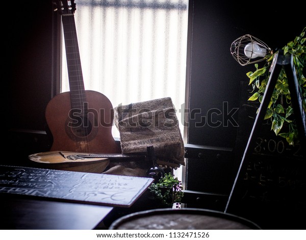Old Acoustic Guitars Body On Wooden Stock Photo Edit Now