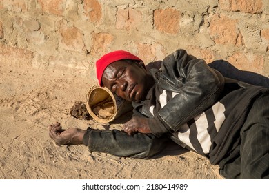 lazy african man