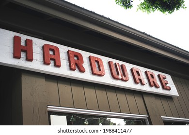 Old Aged Hardware Store Sign