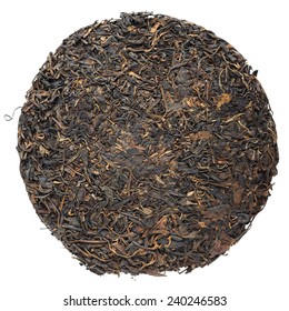 Old Aged Raw Sheng Puerh Tea Cake Isolated