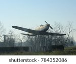 old airplane statue