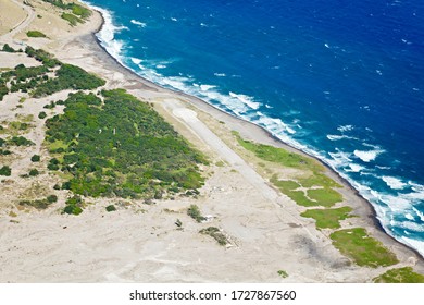 The Old Airport Of Montserrat, Destroyed By The Soufriere Hills Volcano.