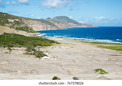 The Old Airport Of Montserrat, Destroyed By The Soufriere Hills Volcano.