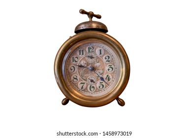 Old alarm clock with bell on the top, isolated - Powered by Shutterstock