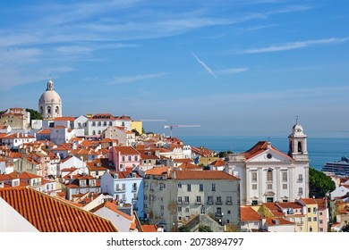 The old Alfama district in Lisbon, Portugal