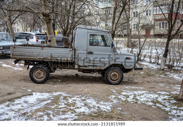 Old all-wheel drive Soviet car LUAZ-969 \