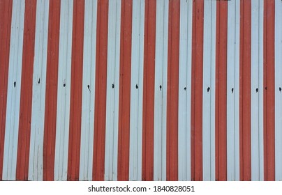 Old Aluminum Awning Roof Texture Background.