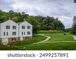 The old American architecture in the field forest at Cuyahoga Valley National Park, in Cleveland, a tourist historic destination.
