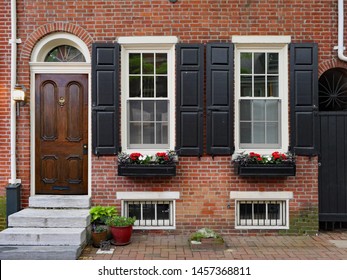 Old American Colonial Townhouse, Society Hill, Philadelphia