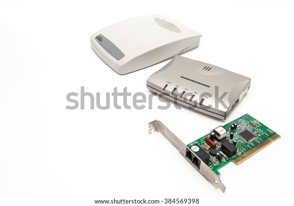 Old Analog Modem Internet Connection Stock Photo Edit Now