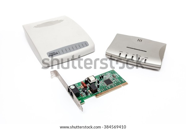 Old Analog Modem Internet Connection Stock Photo Edit Now