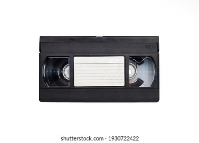 Old analog tape VHS cassette. Retro nostalgia. Vintage gone down in history. - Shutterstock ID 1930722422