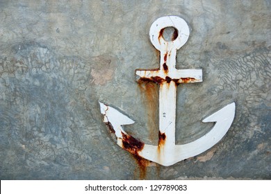 Old Anchor On Wall Background Stock Photo 129789083 | Shutterstock