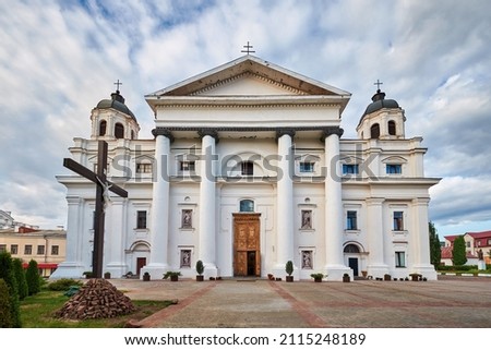 Old ancient catholic St Stanislaus Church, Mogilev, Belarus.