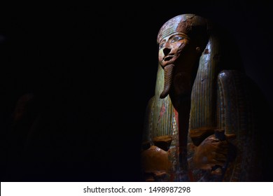 Old Ancient Sarcophagus Of An Important Egypt Woman. 