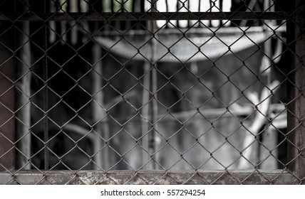 Old Animal Empty Cage Texture In The Zoo 