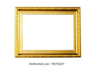 Old Antique Gold Frame Isolated