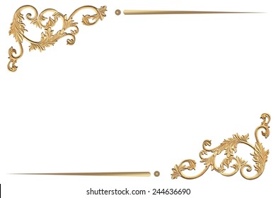 Old Antique Gold Frame Stucco Walls Stock Photo (Edit Now) 244636690