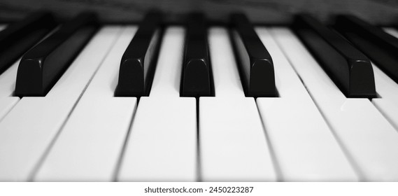 Old antique piano keys texture of white and black details for atristic music - Powered by Shutterstock