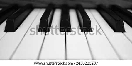 Old antique piano keys texture of white and black details for atristic music
