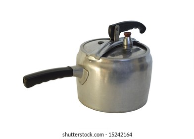 Old Antique Silver Metal Pressure Cooker Pot