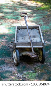 Old Antique Wood Wagon Waiting For Young Kids To Play