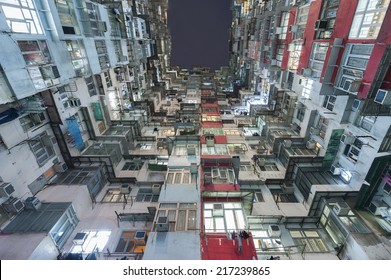 Old Apartment Building In Hong Kong 