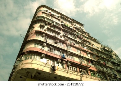 Old Apartment Building In Hong Kong