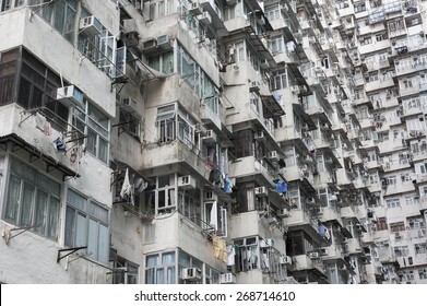 Old Apartment Building In Hong Kong