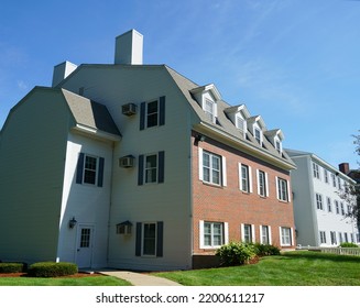 Old Apartment Buildings Exterior View             