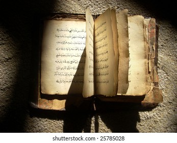 Old Arabic Book With Text