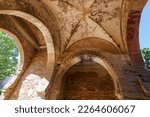 Old architecture of 15th century of Alhambra - morrish art of medieval times- arches (entrance buildings?)