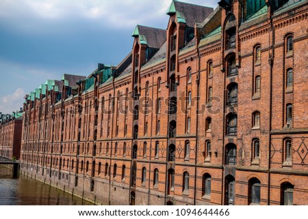 Old Architecture in the Hamburg harbor