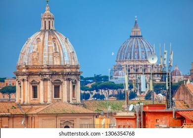 Old Architecture Rome Roofs Cupolas Stock Photo 1306354768 | Shutterstock