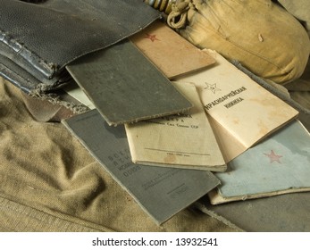 Old army bag and antiques army documents - Shutterstock ID 13932541