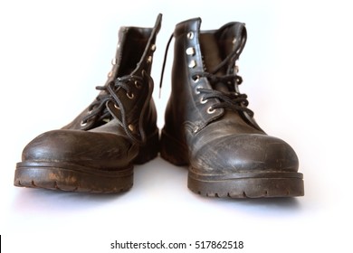 Similar Images, Stock Photos & Vectors of Worn-out old work boots ...