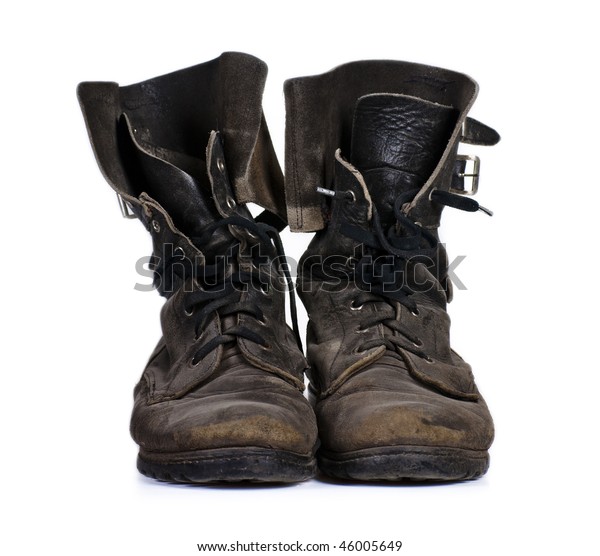Old Army Boots Stock Photo (Edit Now) 46005649