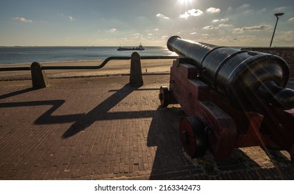 Old Artillery Gun. Antique, Retro Cannon