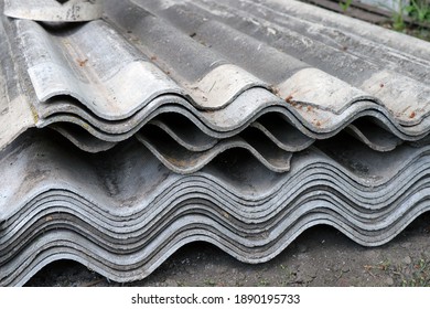 Old Asbestos Cement Wave Slate.