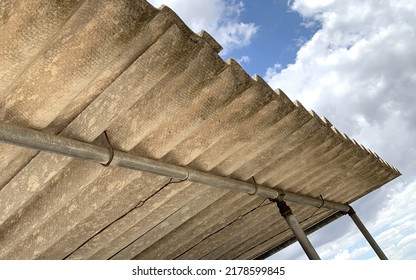 Old Asbestos Roof - Hazardous Carcinogenic Construction Material 