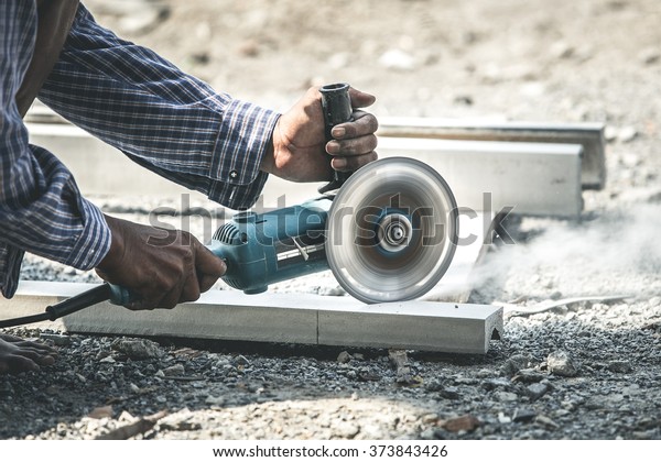 Old Asian Mans Using Grinder Cut Stock Photo Edit Now 373843426