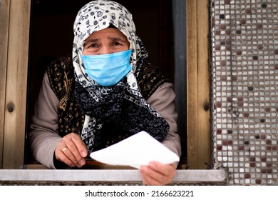 Old Aunt In The Time Of Pandemic