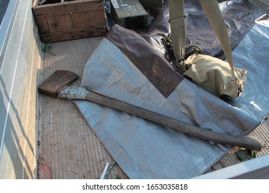 Old Axe In Tray Of Ute