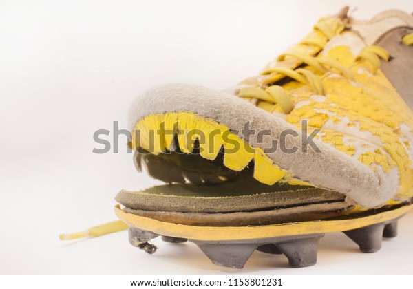 Old Bad Football Boots Take Picture 