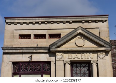 Old Bank Building In A Small Town