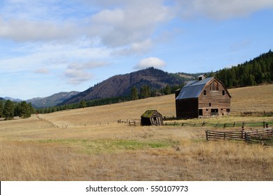 Old Barn in Field