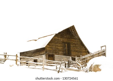 Old Barn Located In The Base Village In The Town Of Steamboat Springs Colorado.