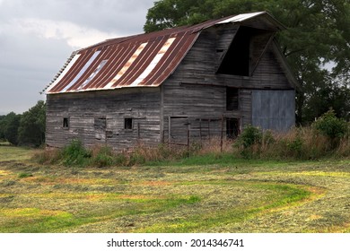 Old Barn On A Farm In Rural Arkansas